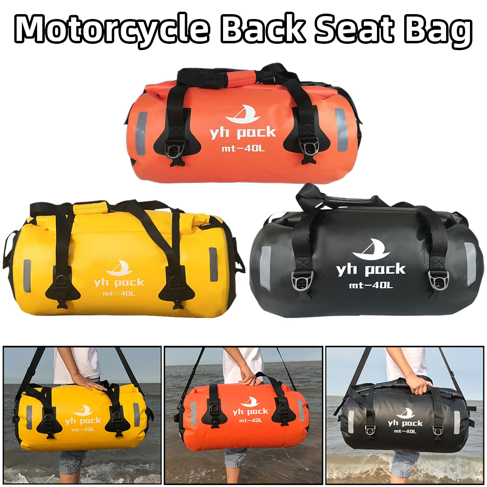 

Водонепроницаемая сумка для мотоцикла 40л 80л, сумка для велосипеда на заднее сиденье, спортивная дорожная сумка для спорта на открытом воздухе, сухая сумка, портативная сумка для песчаного пляжа