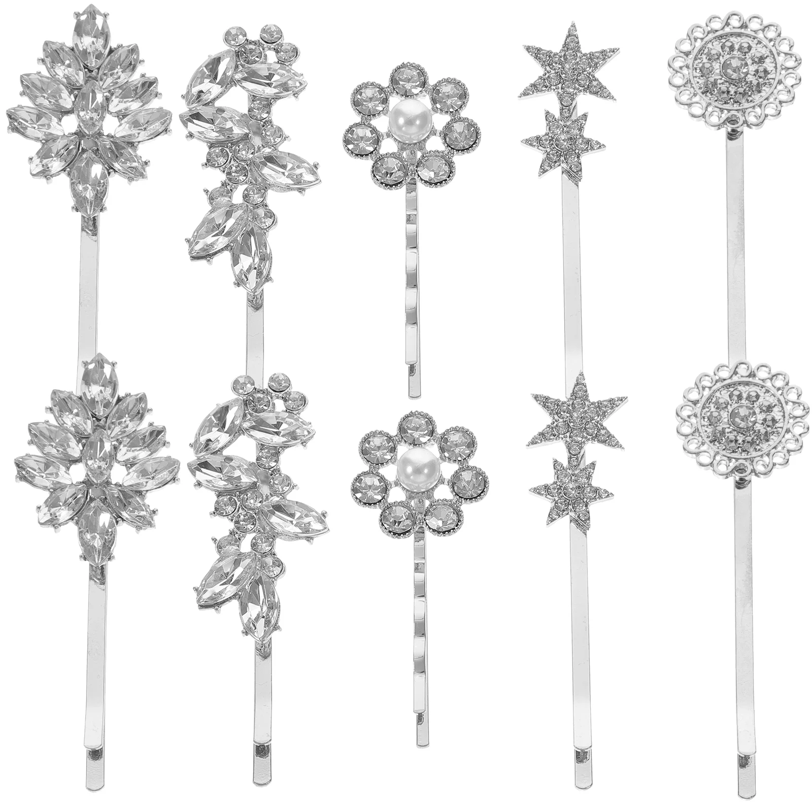 Bun Diamond-studded Slot Jacket Vintage Hair Accessories European Fashion Snap Clips for Women Alloy Bridal