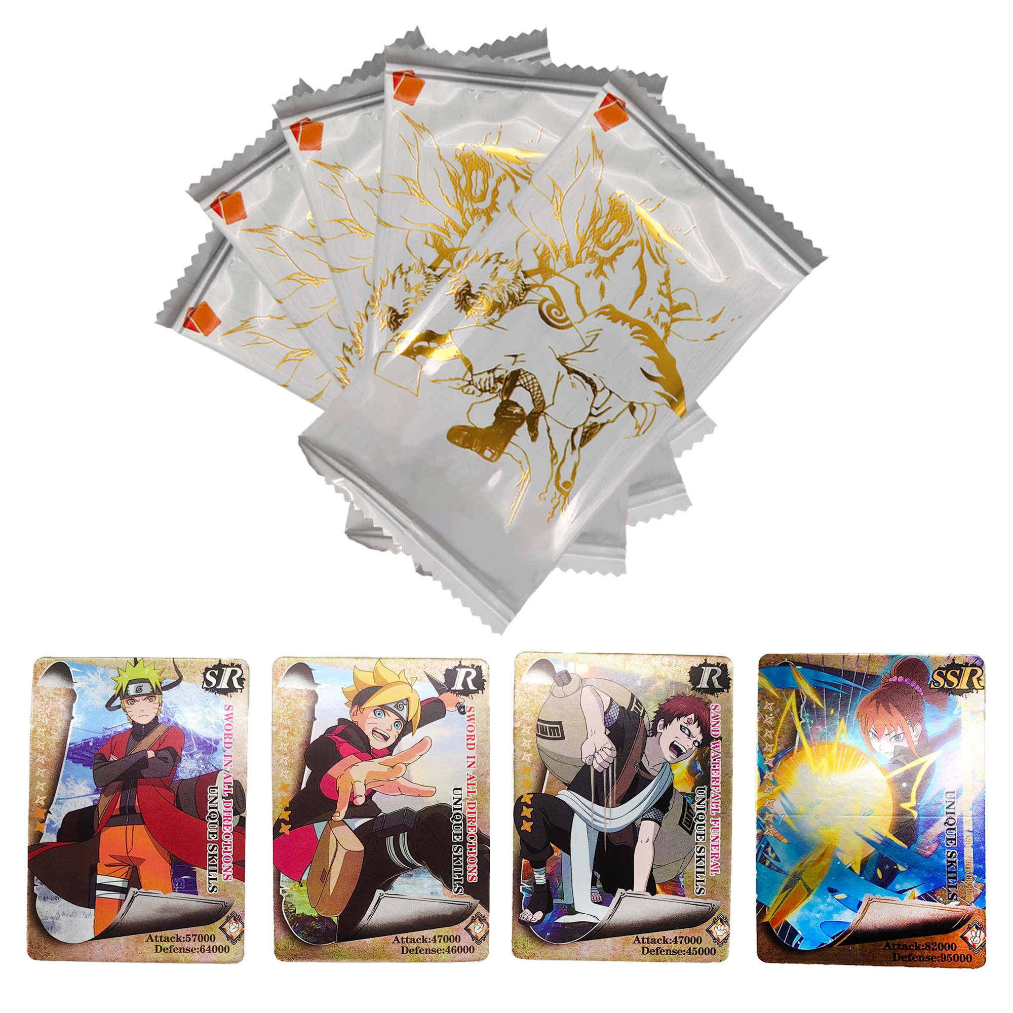 Collezione Naruto Card Brave Edition Figure Anime Hero Paper Game Flash Film originale Album raro Regalo giocattolo