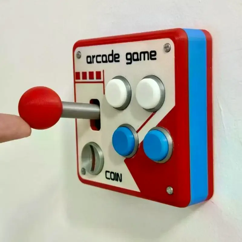 Retro Arcade Game Joystick Wall Light Switch Panel 80s Vintage Decorative Plate Cover for Game Room Bedroom view 3
