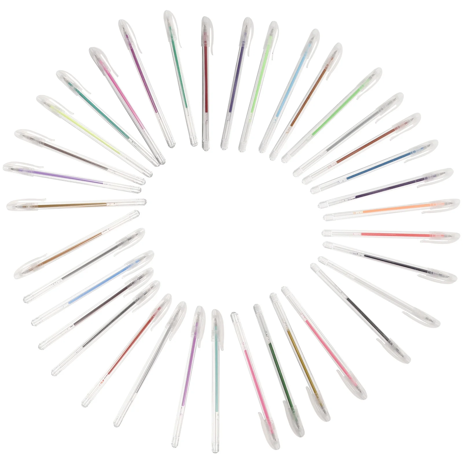 36 قطعة من أقلام الرسم الملونة، تصميم مدمج خفيف الوزن، سهل الحمل، مثالي لعلامة المشروعات الفنية للمدرسة والمكتب والمنزل