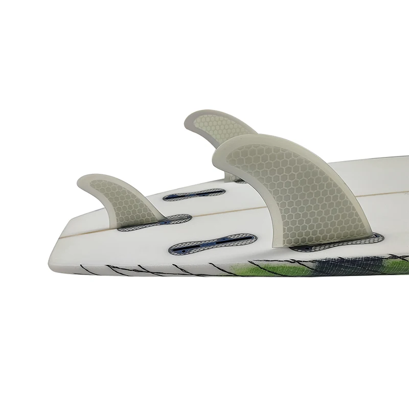 UPSURF Double Tabs II T1 Size Fins White Color Fiberglass Honeycomb surf  Fin Good Quality Surf tri set Fins