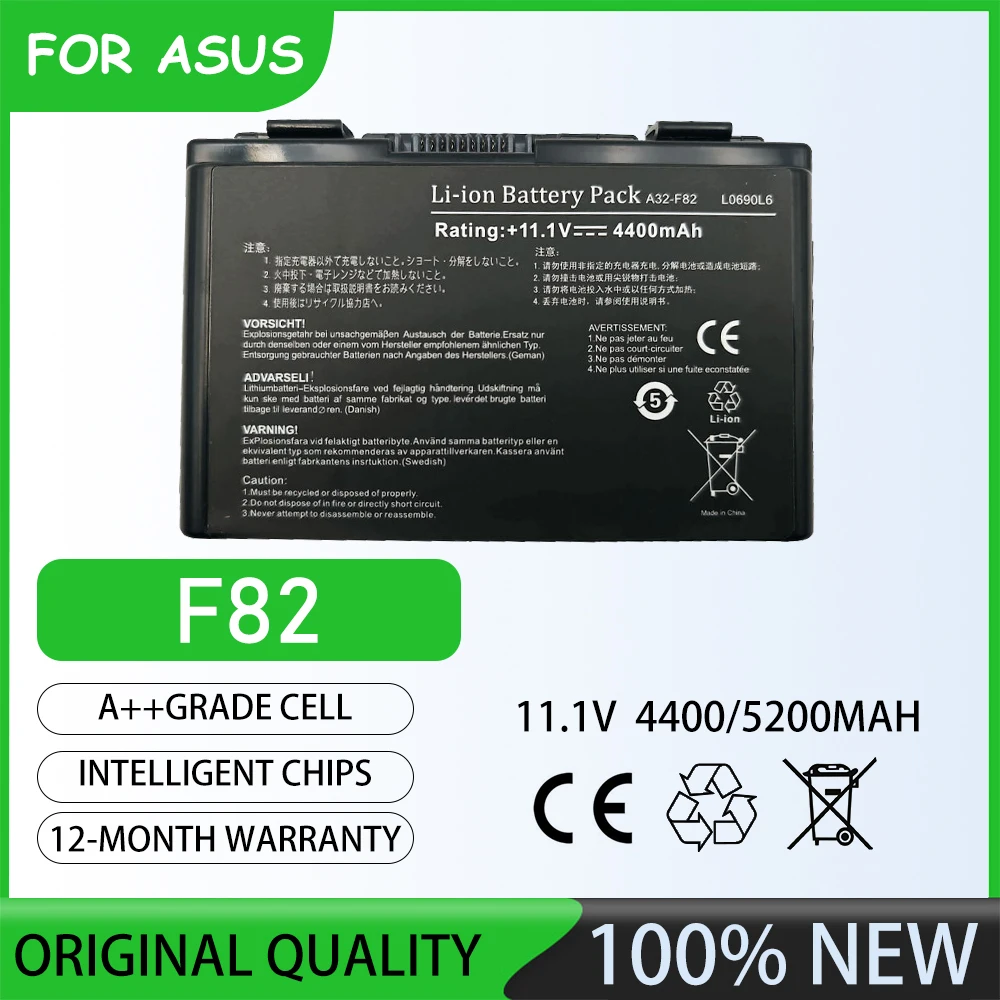 11.1V  5200mAh F82 Laptop battery For ASUS F52 ASUS F82 ASUS F83S ASUS K40 ASUS K40E ASUS K40IJ ASUS K40IN ASUS K50 ASUS K51