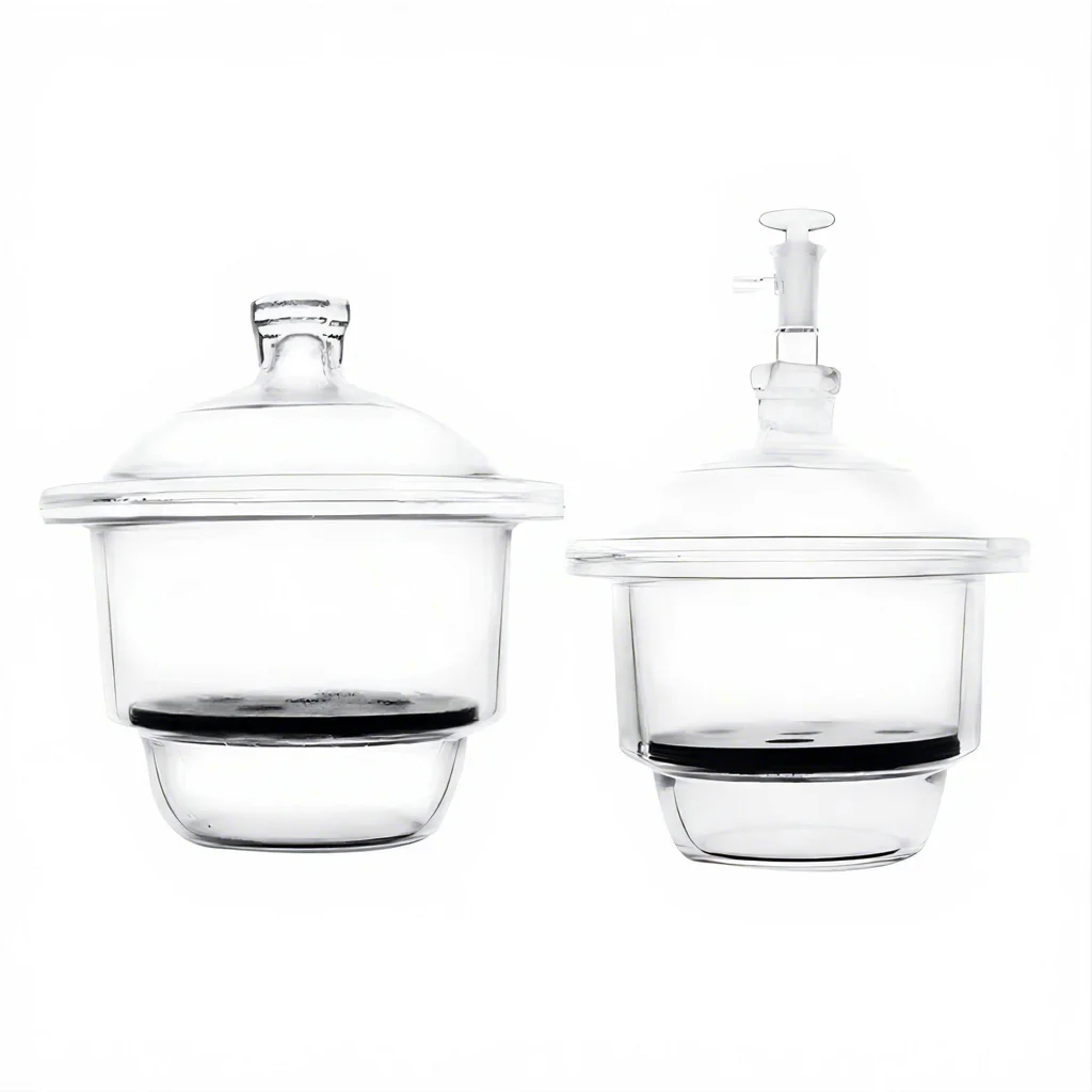 

Laboratory Clear Glass Vacuum Desiccator Porcelain Base Glass Ground-In Stopcock With Porcelain Plate