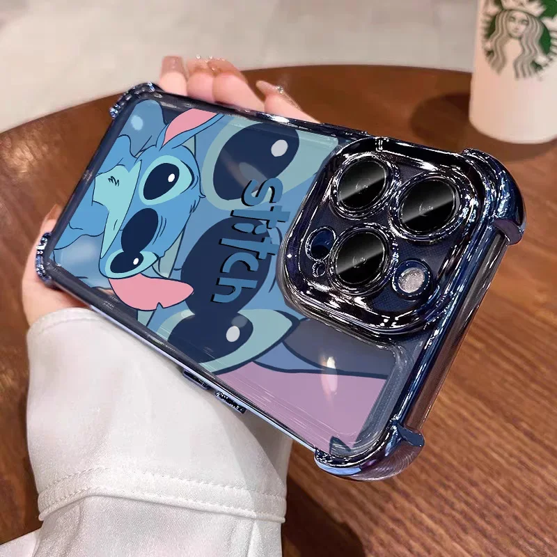 스티치 케이스 OPPO F29 A17 A16 A15 A54 A31 A9 2020 A5S A3S A55 A57 A72 A97 A36 A76 A96 A53 A9 F11 A3X 쉘 도금 클리어 카파