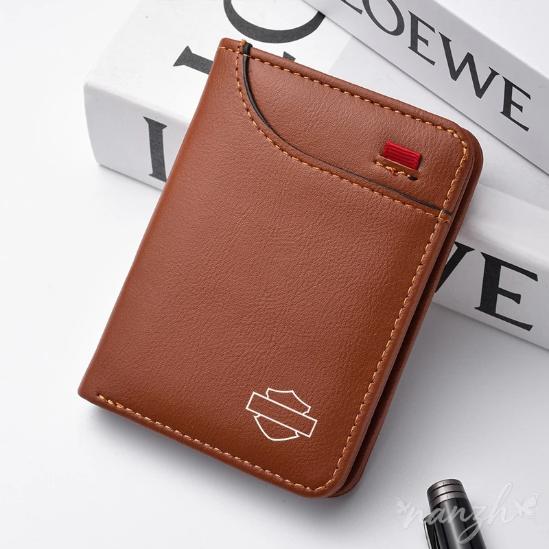 Leather Mini Emblem Credit Card Coin Purse Wallet Bag Accessory For Harley Davidson Electra Glide Ultra Classic 1250 S PA 1250S view 6