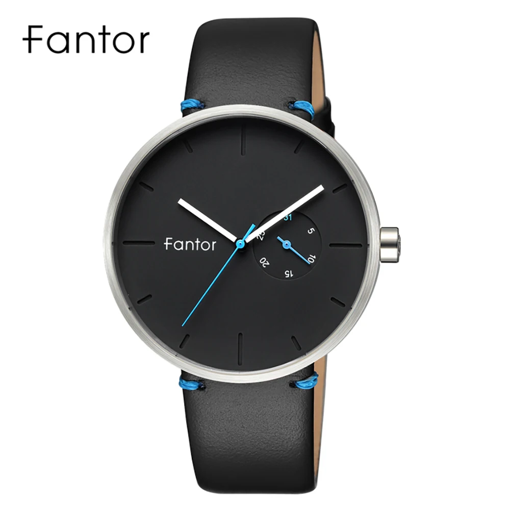 

Fantor Men's Minimalist Stylish Luxury Brand Casual Quartz Wristwatch Business Sport Leather Watch for Man