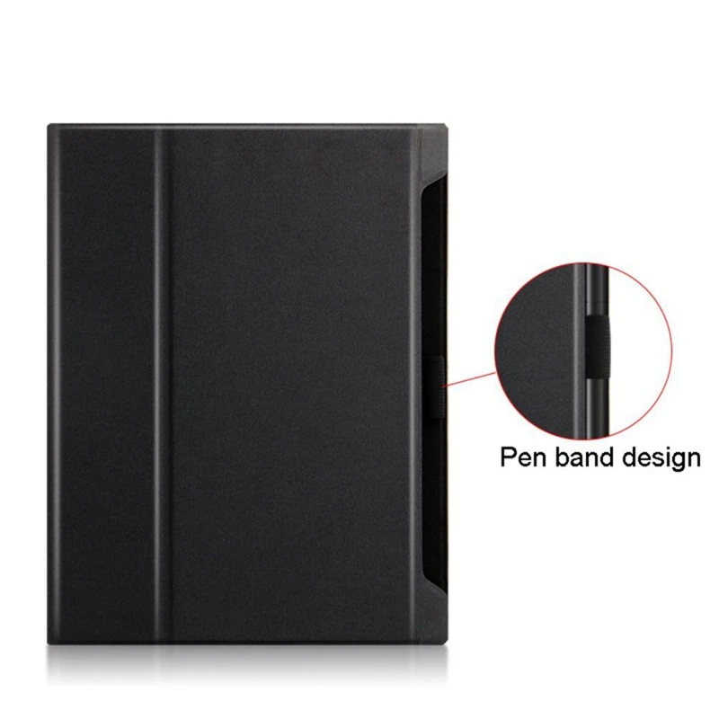 Foldable E-Reader Case Paste Type with Pen Slot Back Cover Wear- Leather Protective Shell for -RP1-DT30