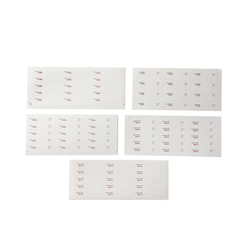 100pcs Self Adhesive White Kraft Blank Price Tag For DIY Necklace Ring Labels Sticker Packaging Display Jewelry Making Findings