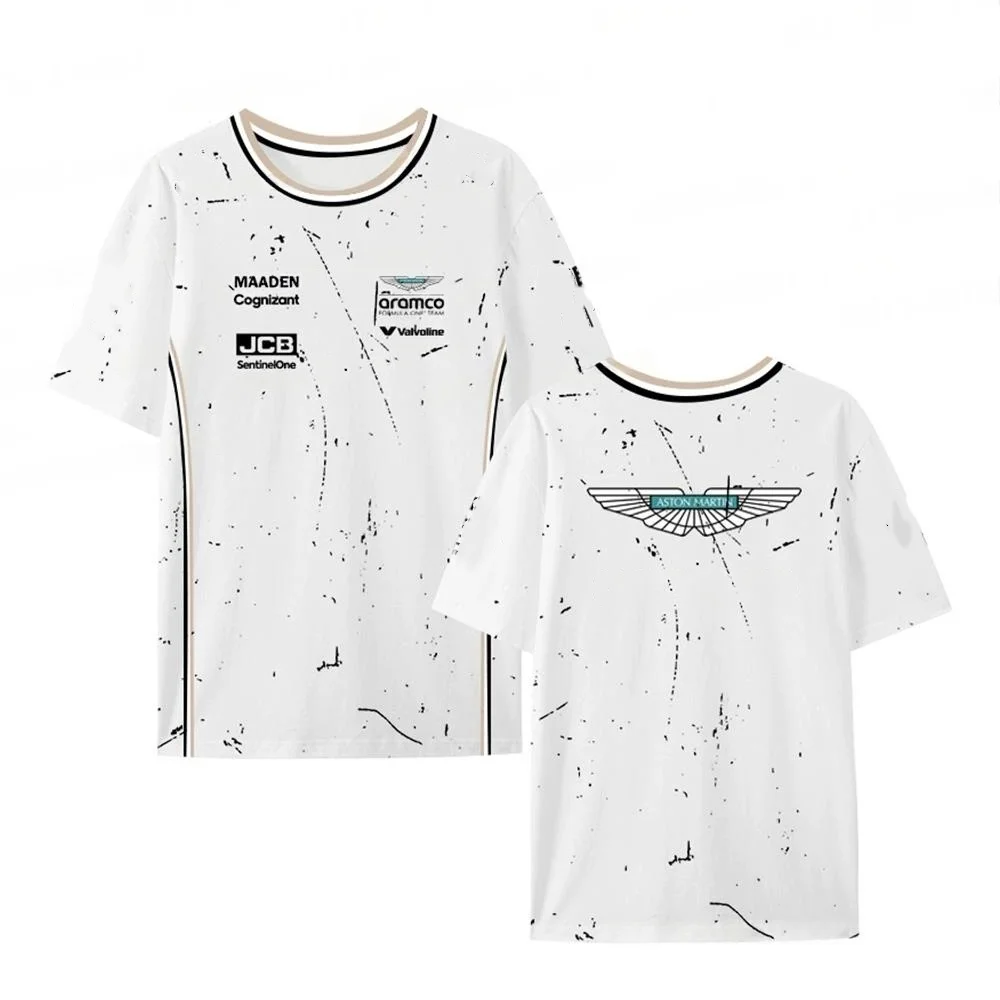 Aston Martin Team T-Shirt Racing 3D Print T-Shirt Aramco Team Jersey 2026 Fernando Alonso 14 Jersey Aston Martin Team Fans Tee