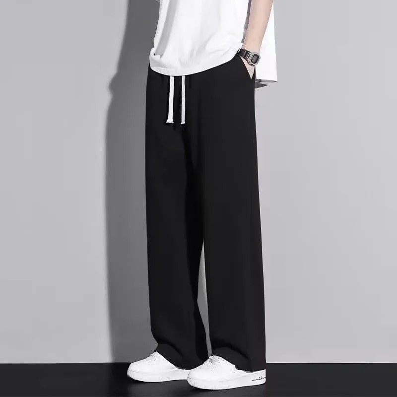 

Мужские модные широкие свободные прямые брюки в американском стиле ретро, осенне-зимние новые мужские и женские повседневные спортивные брюки