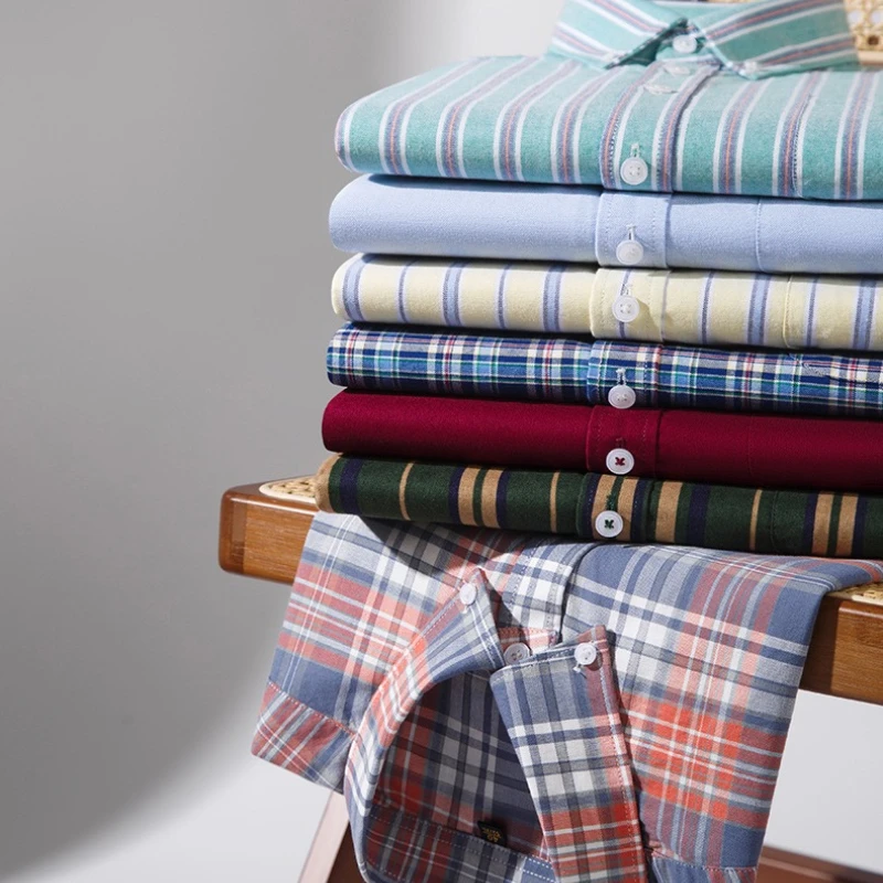 Big Tall Hot Sale 160KG 11XL 100% Cotton Men's Shirt Long Sleeve Plus Size Oxford Business Casual Work Shirt Long Sleeve Men
