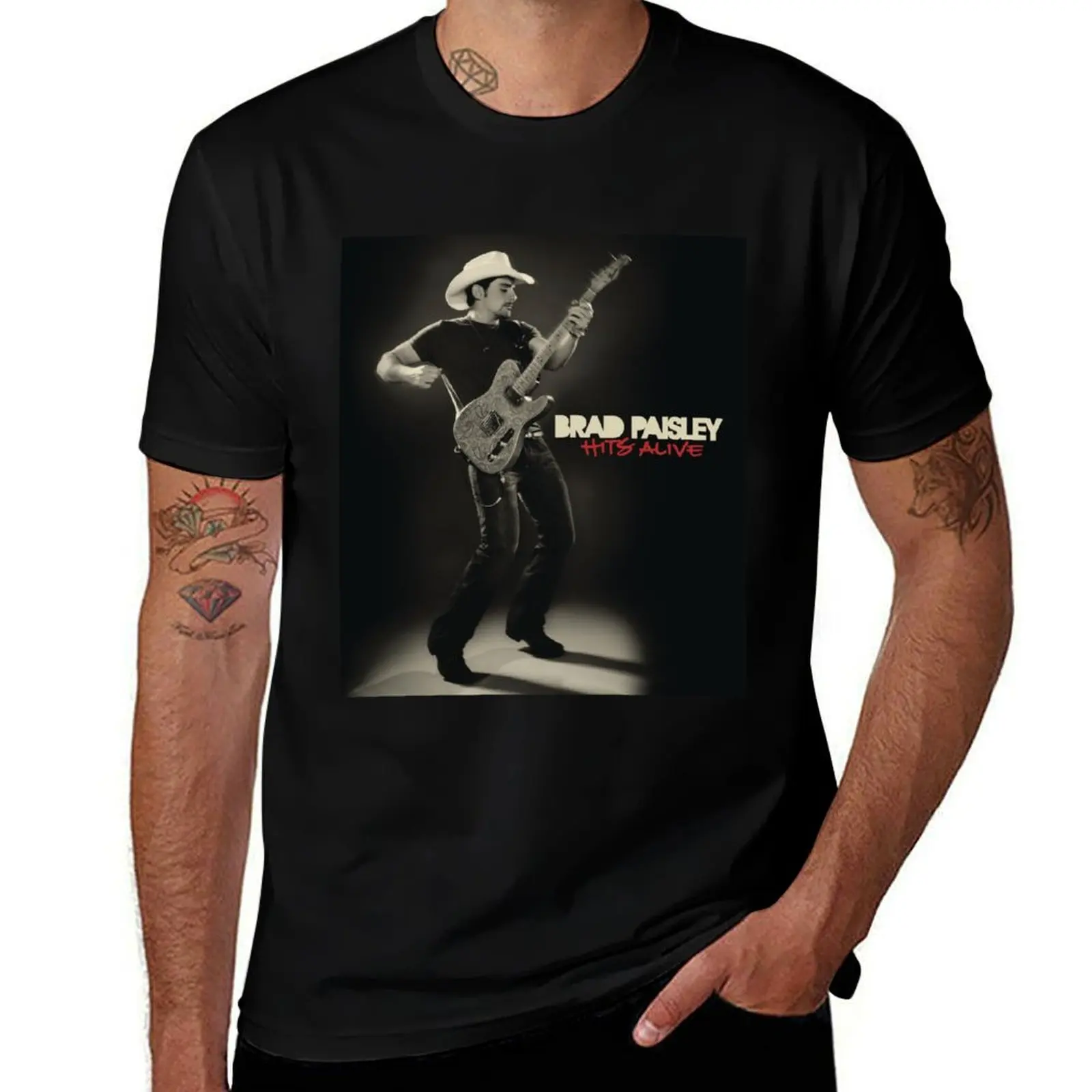 T-shirt Brad Paisley Hits Alive, t-shirt graphique fantaisie