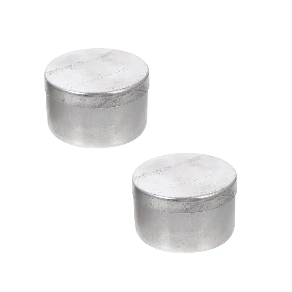 2Pcs Aluminum Weighing Box Laboratory Round Jars Holder Empty Tins Soil Collection Tool Hygienic Chemistry Lab