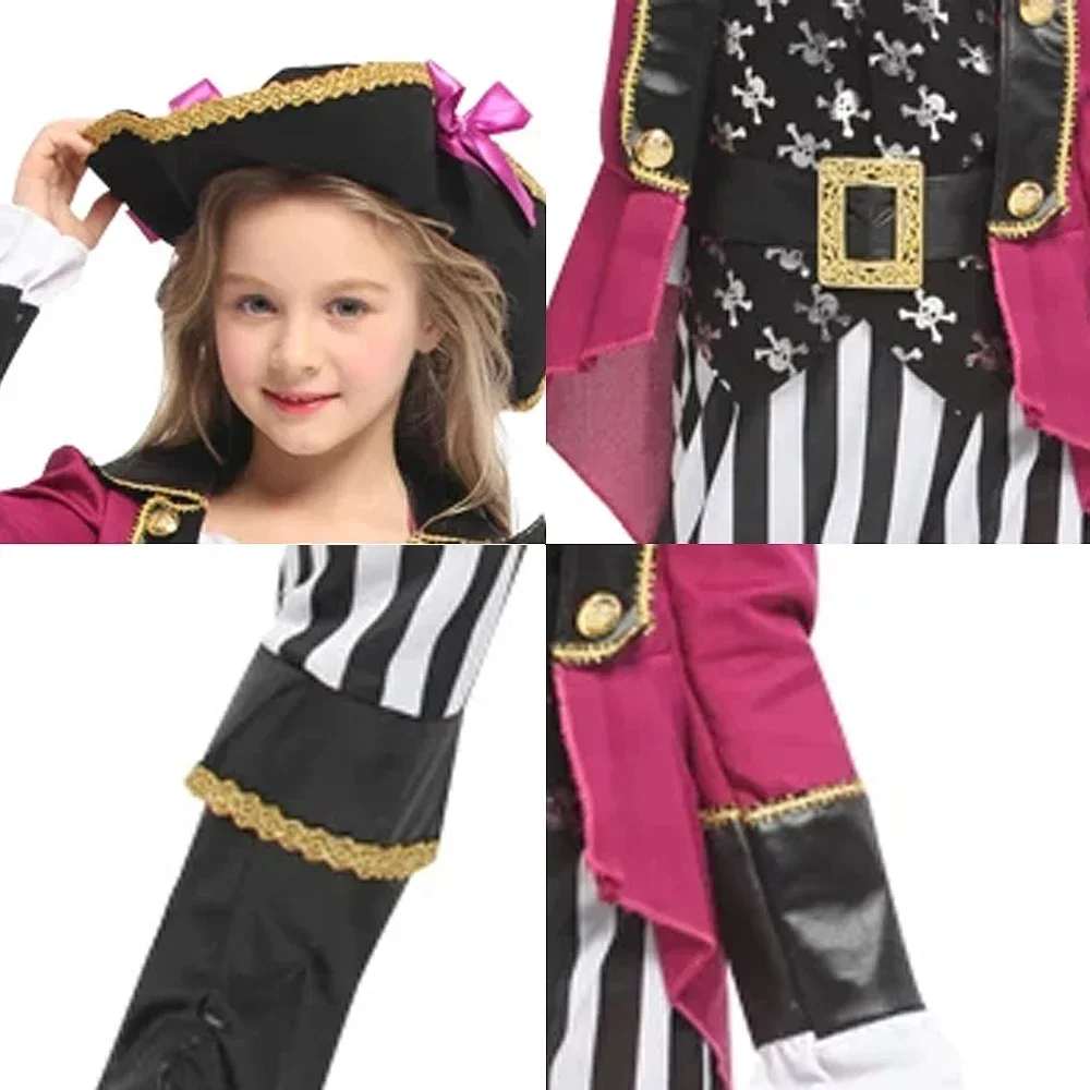 مجموعة أزياء القراصنة pour fille avec فاتحة et ceinture، نظارات adté aux sur scène، المهرجانات، المهرجانات d'annivers