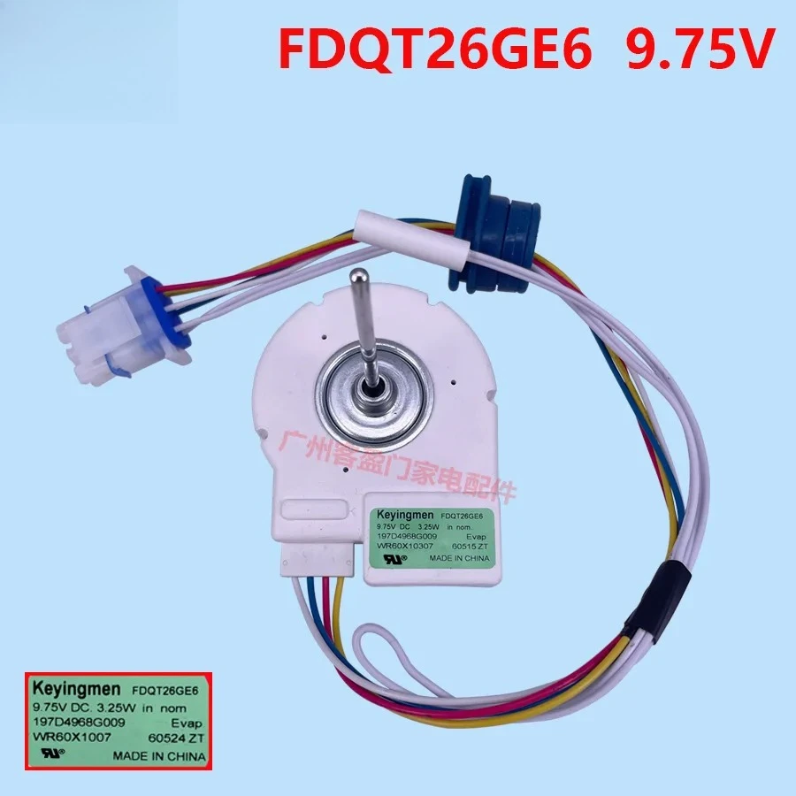 Compatible with Panasonic Fridge Evaporator Fan Motor FDQT26GE6,9.75V Cooling Fan with Temperature Sensor Replacement Spare Part