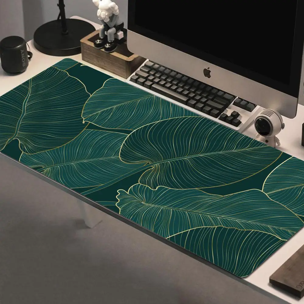 

Gaming HD Custom Computer New Mousepad XXL Green Tropical Plants Mouse Pad Natural Rubber Soft Office Carpet Gaming laptop Mat