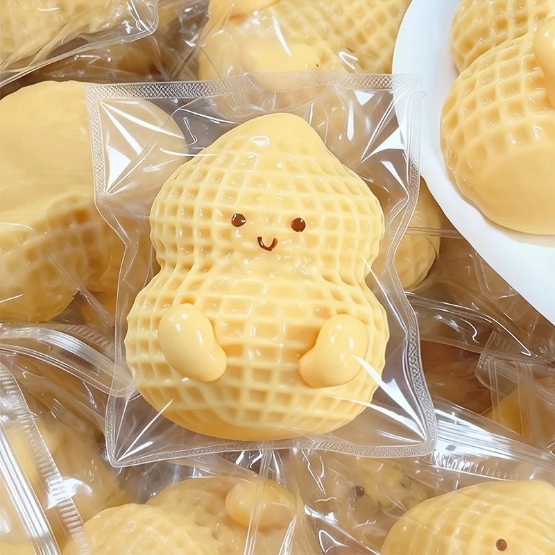 

Squeezable simulated peanut toy, cute face and small feet design, soft and elastic texture like mud, suitable for birthday party gifts | Soft texture desktop decoration, Christmas stockings filled with good products, ideal toys for all teenagers