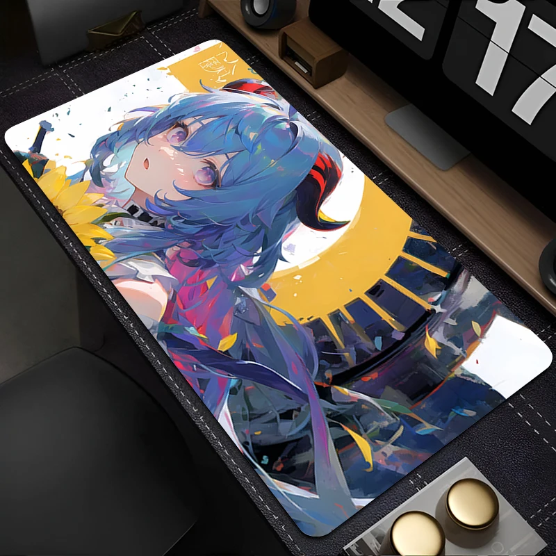 Muismat Anime HD Muismat Gaming Accessoires Kantoor Toetsenbord Pad Grote Bureaumat PC G-genshin Impact Ganyu Rubber Uitgebreide Pad