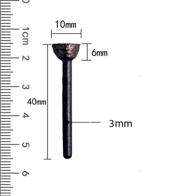 3mm Schaft Diamant Bohrer Schleifen Bohrer Kopf Gravur Zubehör Set für Stein Carving Bohrer Grat Lapidar Werkzeug Stein – Detail 12