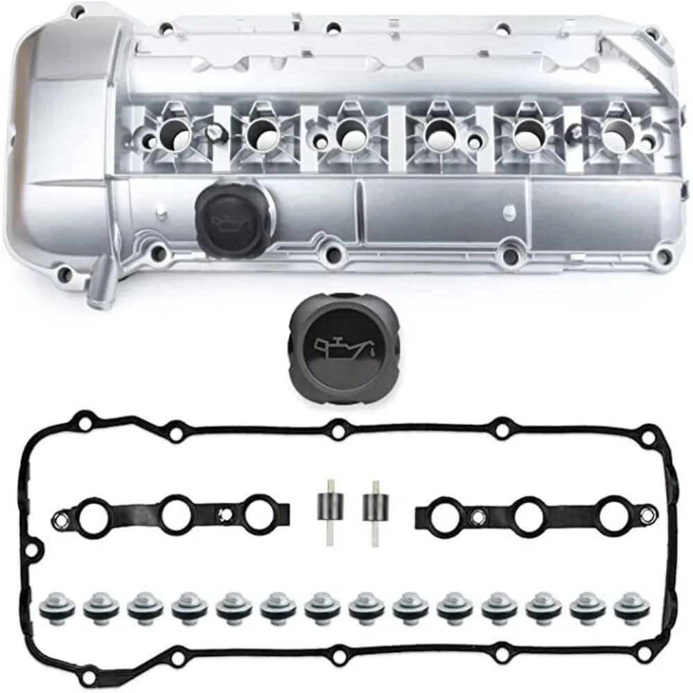 New 11121432928 Aluminum Engine Valve Cover For BMW BMW M52 M54 525i 528i 530i Z3 323Ci 323i 325Ci 325i 325Xi 328i 328Ci 330i