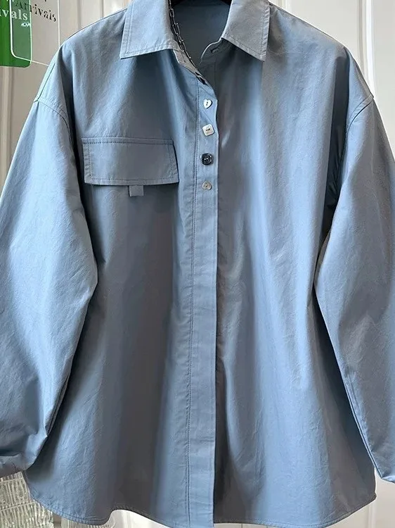 

High Quali Large Size 2300 Lbs Trendy Button up Collared irt Men's Women's Simple Korean Sle Matching Couple's INS Faion