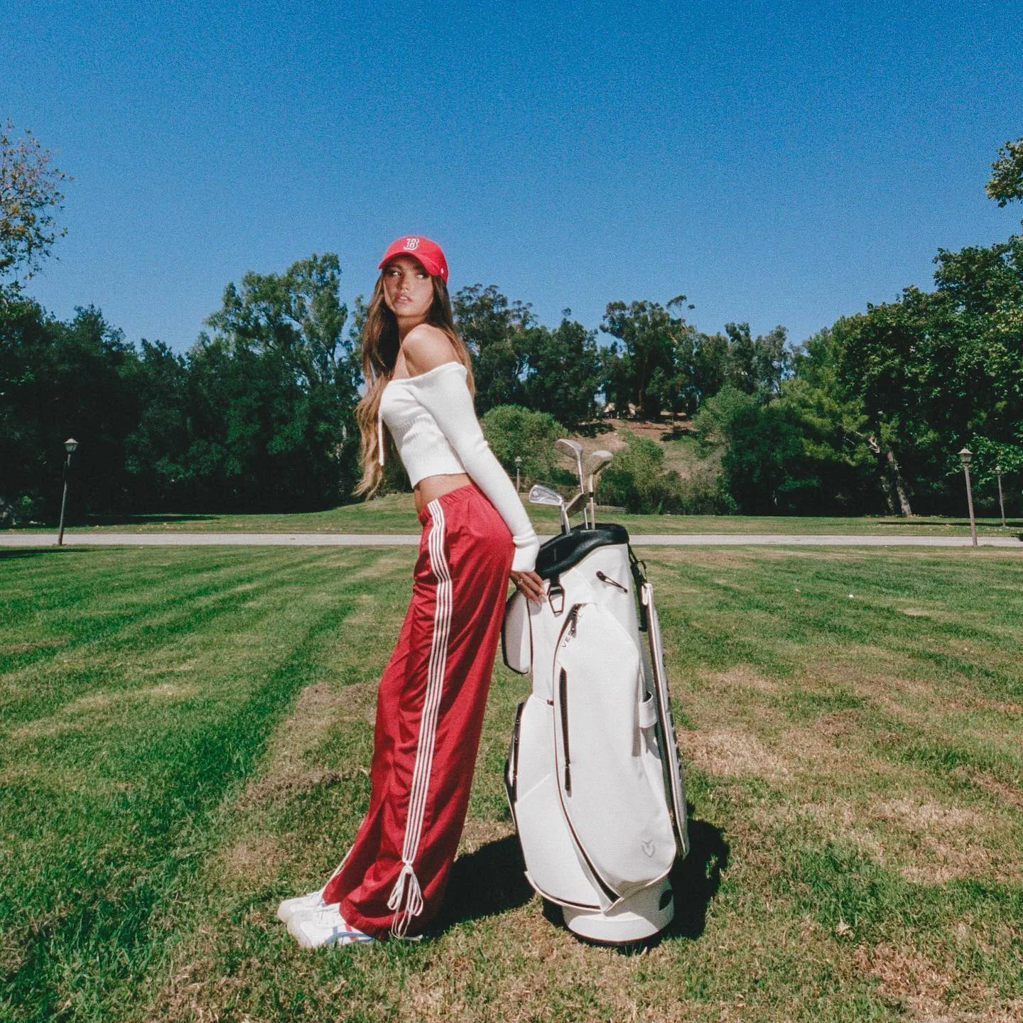 ฤดูใบไม้ผลิและฤดูใบไม้ร่วงผู้หญิง Bow Tie Casual กางเกงใหม่หลวมตรงกีฬาเอวสูงขากว้างกางเกงยาว