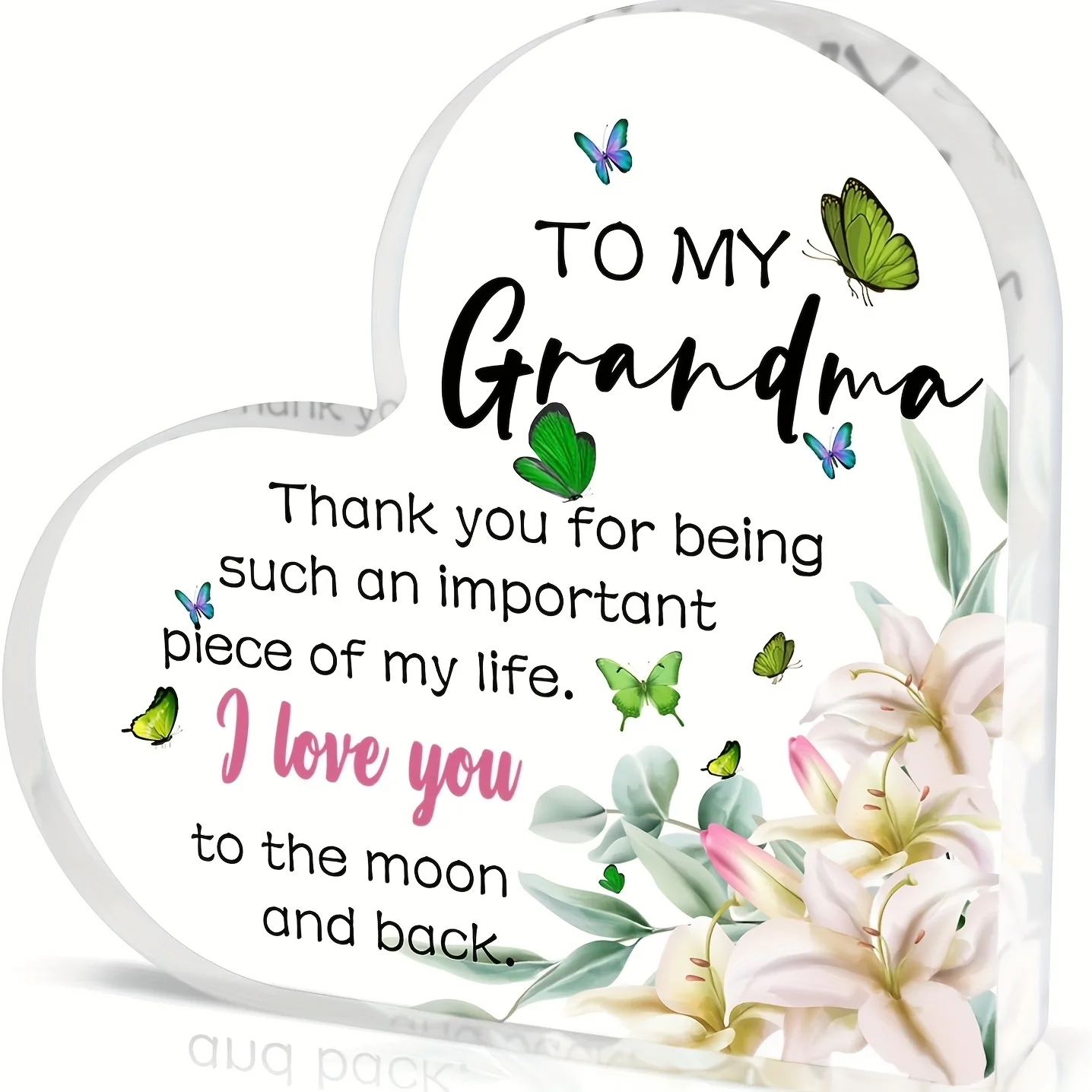 Regalos para abuela, regalo para abuela de nieta nieto, ideas de regalos para el día de la madre de la abuela, cumpleaños del día de San Valentín
