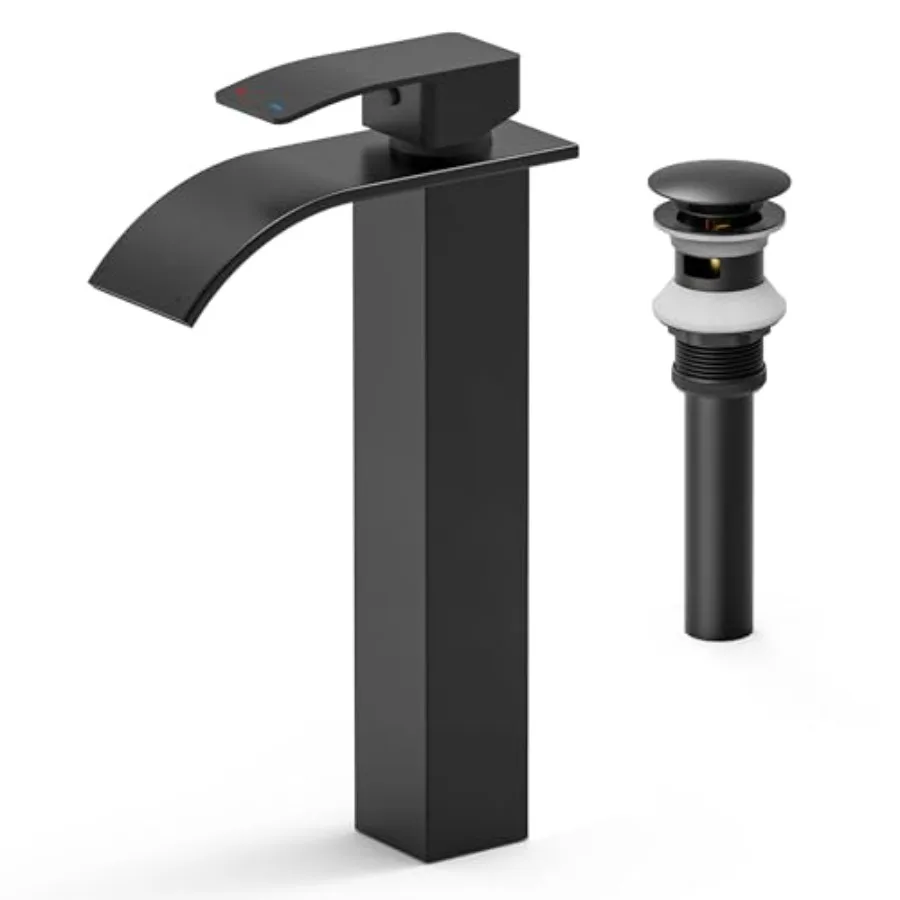 

Смеситель для раковины с эффектом водопада, для ванной комнаты, на 1 или 3 отверстия, с одной ручкой, из нержавеющей стали 304, для умывальника