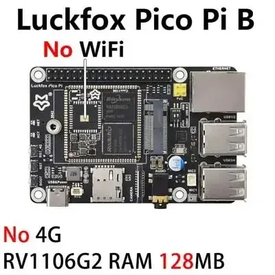 Luckfox Pico Pi A/B EMMC-8GB Mic Option WiFi6 /4G RV1106 G2/G3 RAM 128/256MB Core1106 Audio Display Port For SIM7600G-H-M.2 Ras