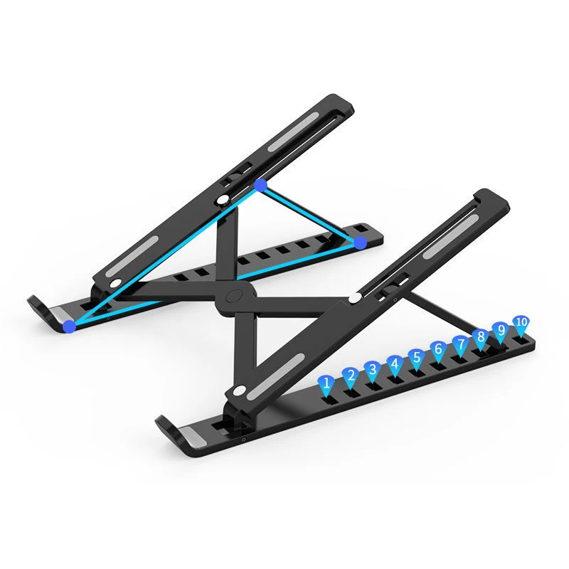 Adjustable 10 Gear Foldable Laptop Stand Holder Portable Notebook Bracket Cooling Support Base Riser Laptop Cooler Accessories