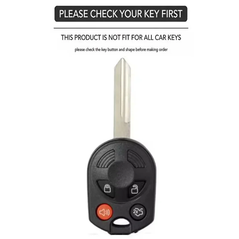 Silicone 4 Button Car Remote Key Case for Ford Escape Fusion Mercury Edge Expedition Flex Mustang Taurus for Lincoln Cover Shell