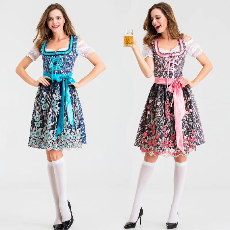 

Women's German Oktoberfest Costume Bavarian Traditional National Beer Wench Maid Dirndl Dress Carnival Party Cosplay Clothing