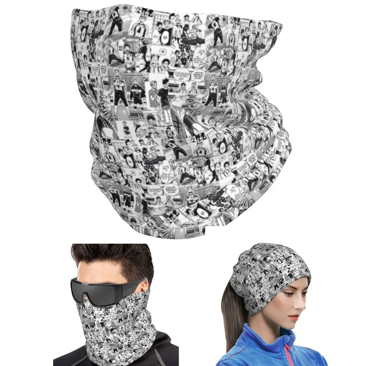 Bokuto Manga Collage Bandana Neck Gaiter Printed Magic Scarf Multi-use Balaclava For Men Women Adult All Season