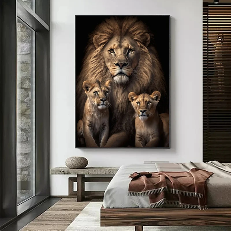 Wall Art Print Canvas Painting Modern Abstract Animal Lion Leopard Deer Posters Prints Wild Animals Pictures Living Home Decor