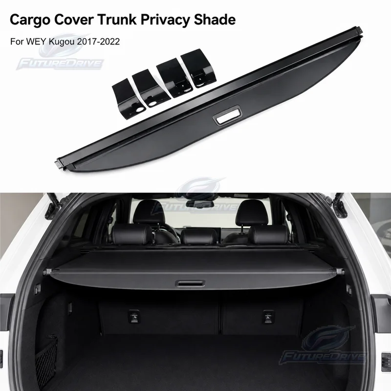 Cargo Cover Trunk Privacy Shade Rear Security Partition Anti-Theft Shield Retractable Organizer for For WEY Kugou 2017-2022