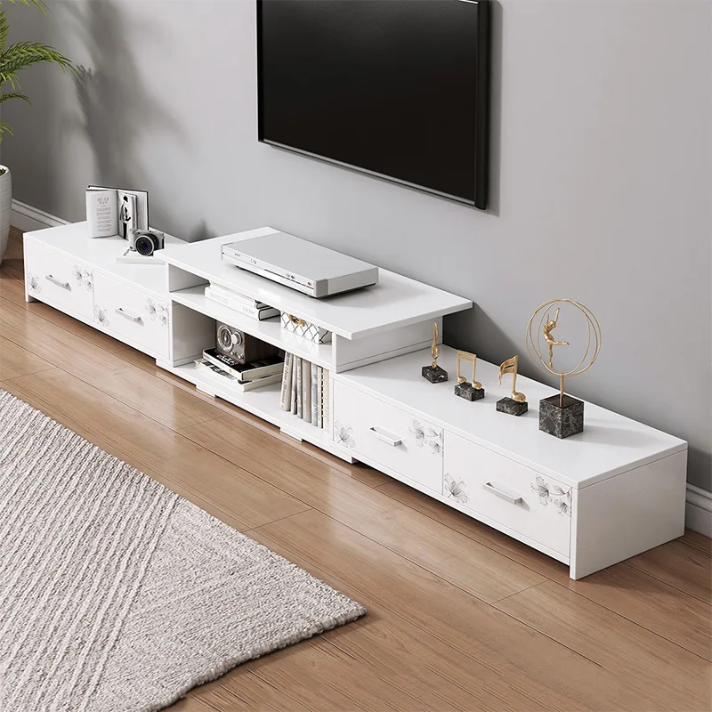 & New Extendable Nordic TV Stand, Modern Minimal Small Media Cabinet for Household Living Room Bedroom Wholesale