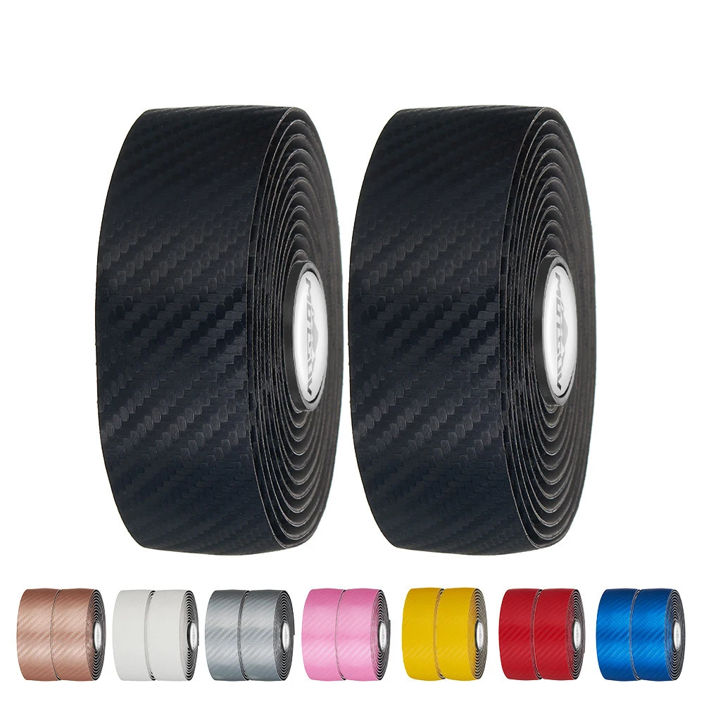 Road Bike Handlebar Tape Anti-slip Sweat Absorbing Shock Absorption Vibration Damping Carbon Bar Tape for Fixed Gear Drop Bar