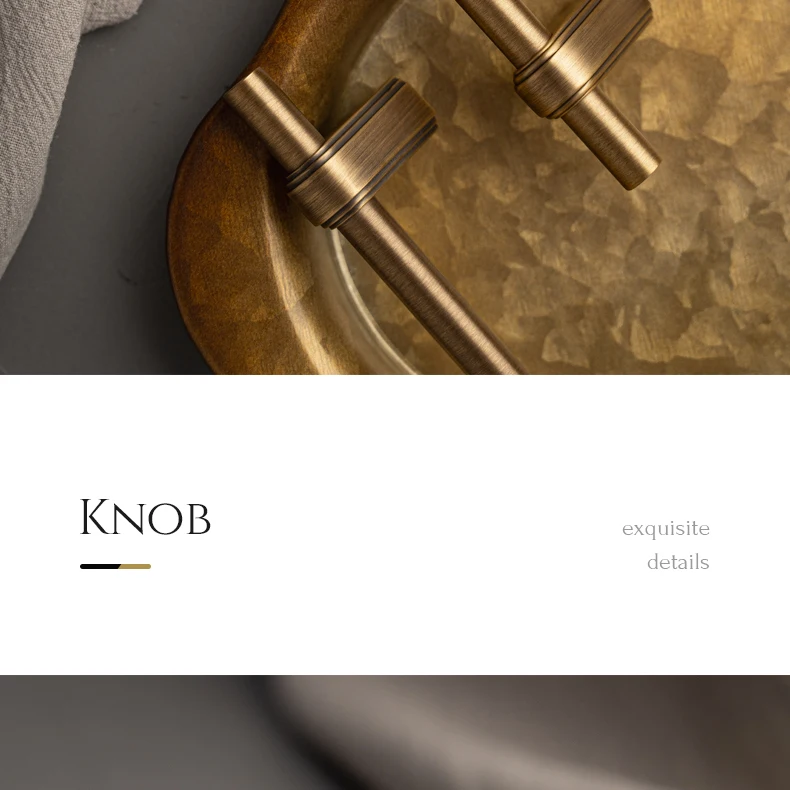 Antique brushed brass wardrobe pull and cabinet knob — supplier illustration 21