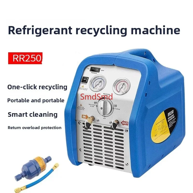 Automatic 134a Refrigerant Recovery Machine RR250 3/4HP Universal for HVAC Refrigeration Equipment Fluorine Extraction Machine