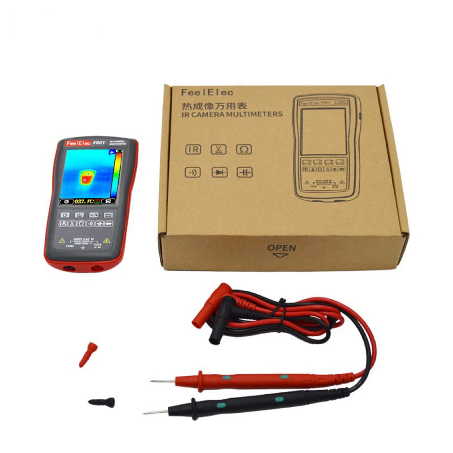 FR01 FR01A FR01B FR01C Thermal Imaging Multimeter IR-Camera DC AC Voltage Current Capacity Diode Profession Digital Thermography