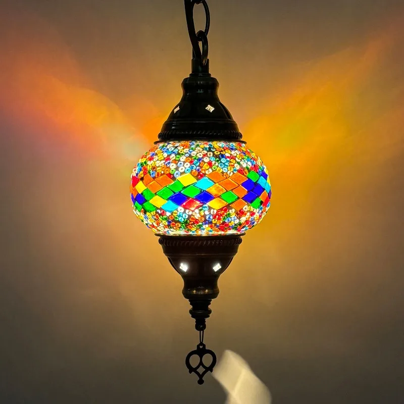 Moroccan Style Vintage Hollow Carved Pendant Lamp for Bedroom Living Room Dining Room Hotel Homestay Bar Club Led Lights