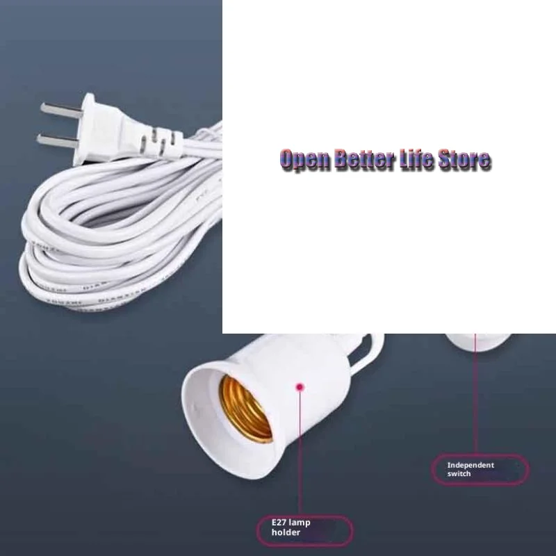 

5/8M Lamp Bases Universal With Switch Led Bulb Socket Adapter Suspension E27 Screw Lamp Holder Accessories Tools