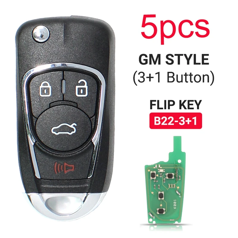 

5Pcs/Lot Car Remote Key 4 Button B-Series KD For KD900 KD900+ URG200 KD-X2 Mini GM Style