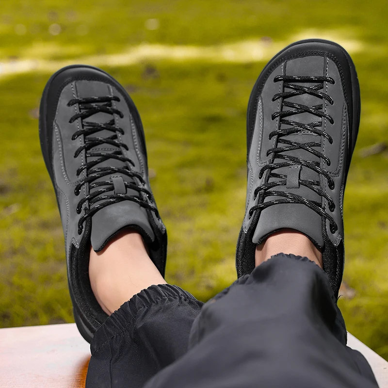 Outdoor Men Casual Sneakers Minimalist Wide Toe Barefoot Shoes Lightweight Zero Soles Walking Hiking Shoes Couple Climbing Shoes image 6