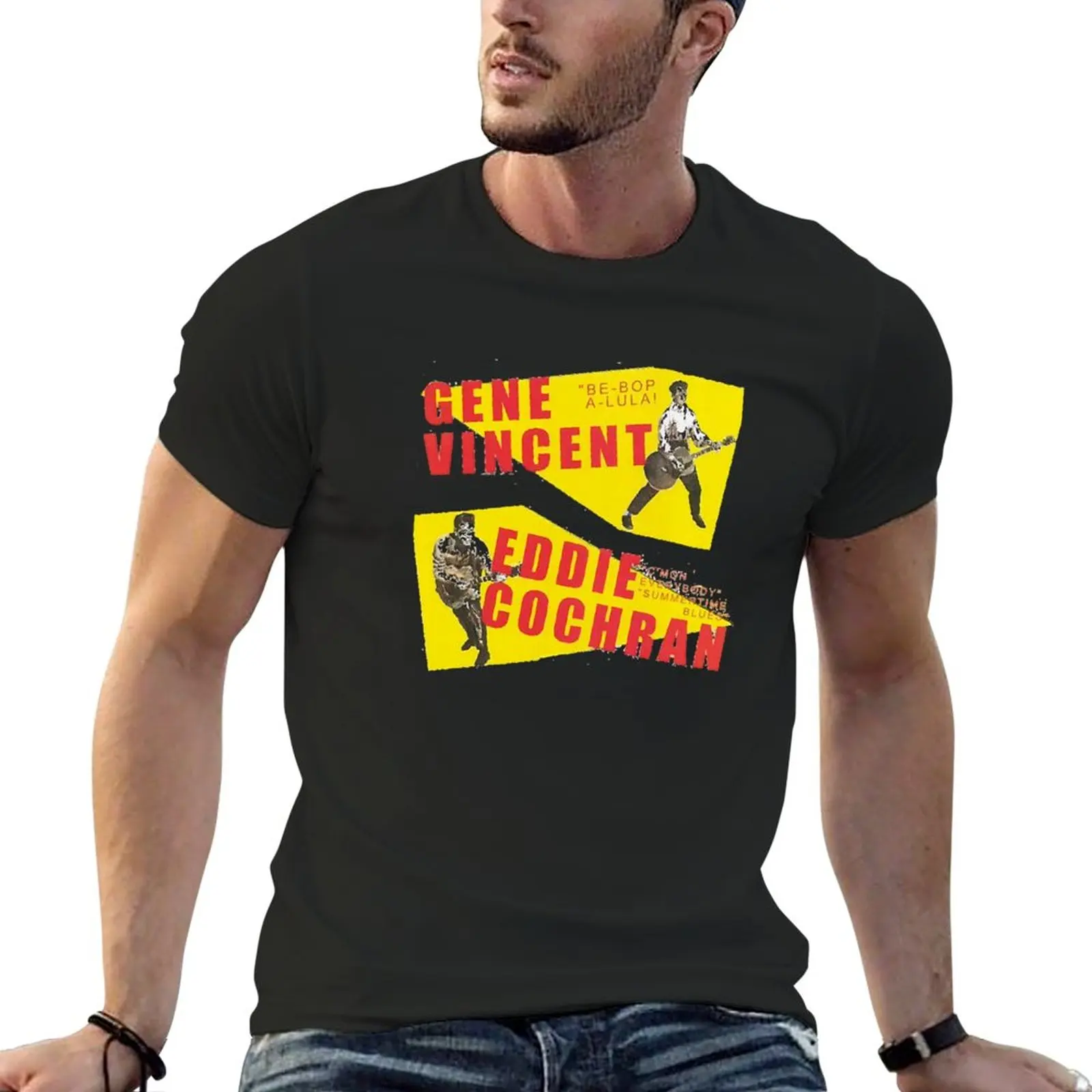 New Eddie Cochran Gene Vincent T-Shirt custom t shirts customized t shirts Men's clothing