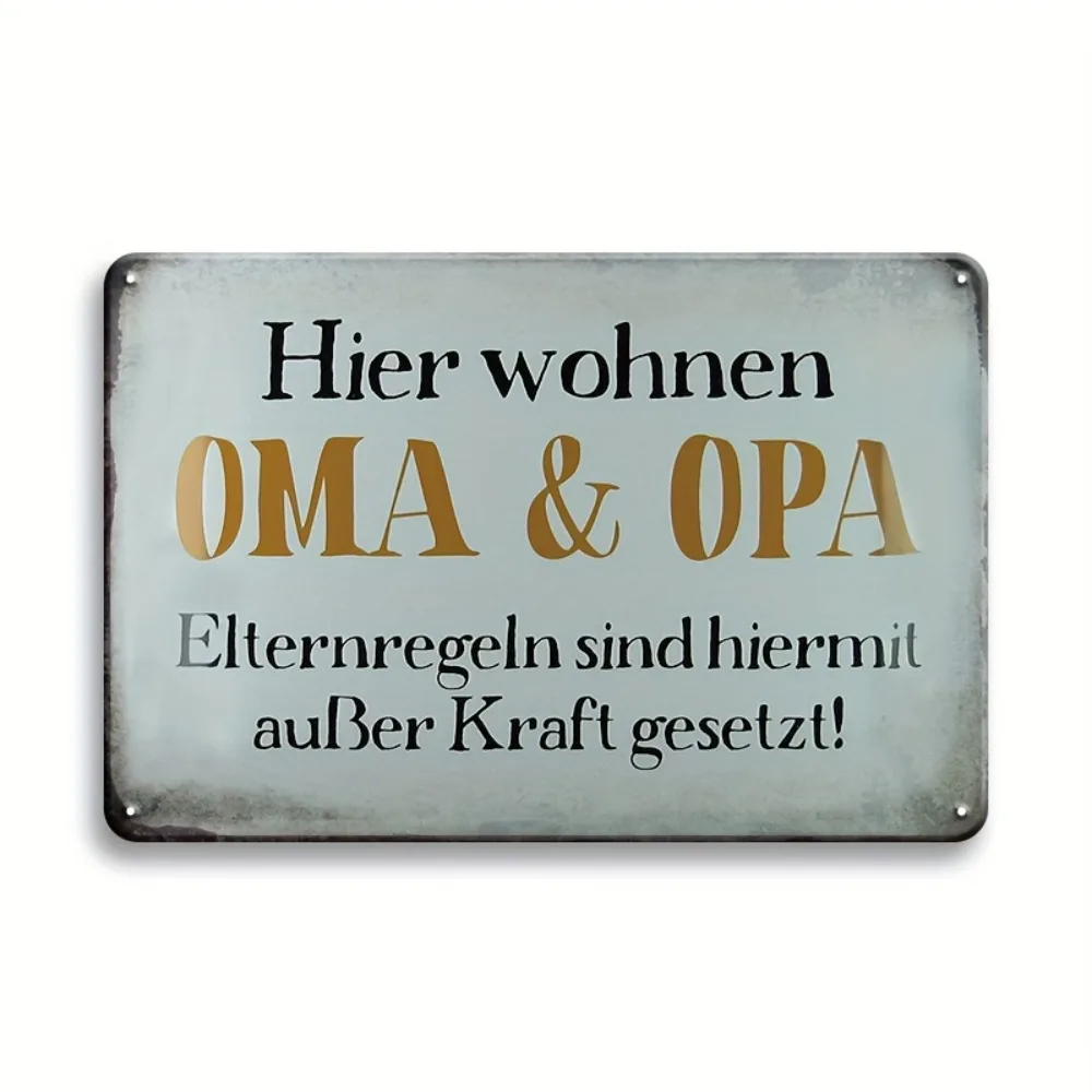 1pc Retro Germany Text Metal Sign | 