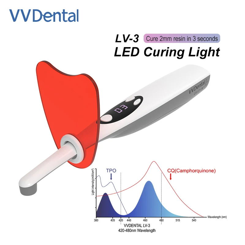 歯科用硬化光ランプ-歯科用光重合3s-ledレジン硬化ランプ-歯列矯正-歯科用ポリマー化ランプ-2200mw-c-㎡