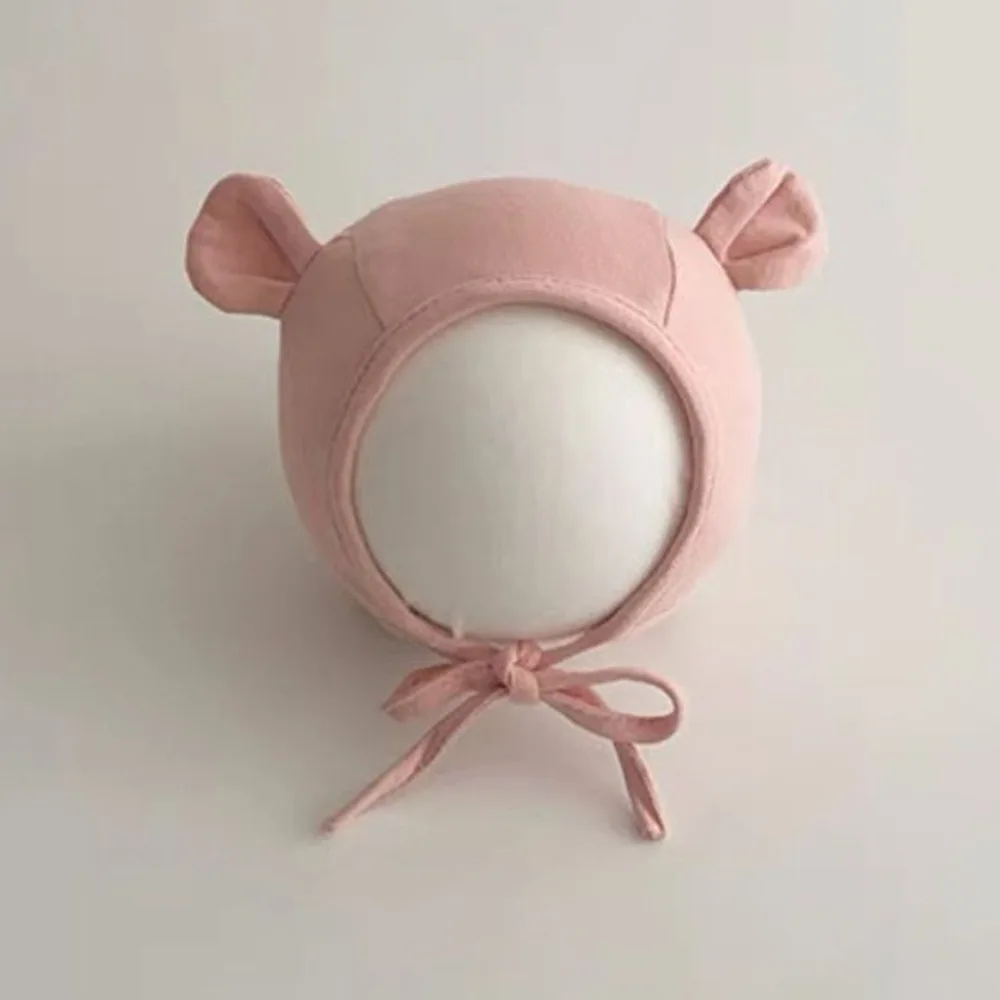 

Fashion Cotton Newborn Cap Bear Ear Breathable Baby Ear Protection Cap Fetal Hat Unisex