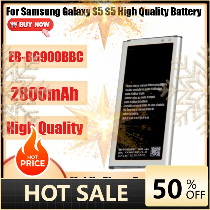 SWZY  EB-BG900BBE EB-BG900BBC Battery 2800mAh for Samsung Galaxy S5 S5 High Quality Battery